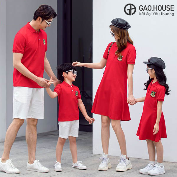 Áo váy đồng phục gia đình đẹp