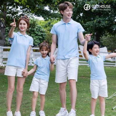 Áo đồng phục gia đình có cổ