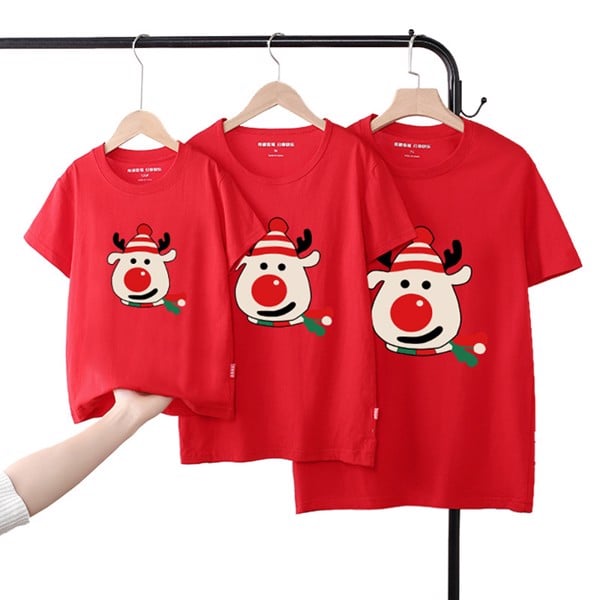 Áo gia đình Noel in hình chú tuần lộc đội mũ GF1824103