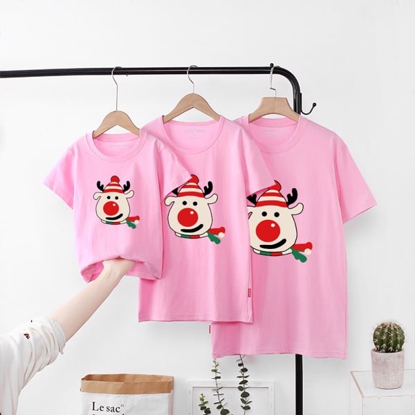 Áo gia đình Noel in hình chú tuần lộc đội mũ GF1824103