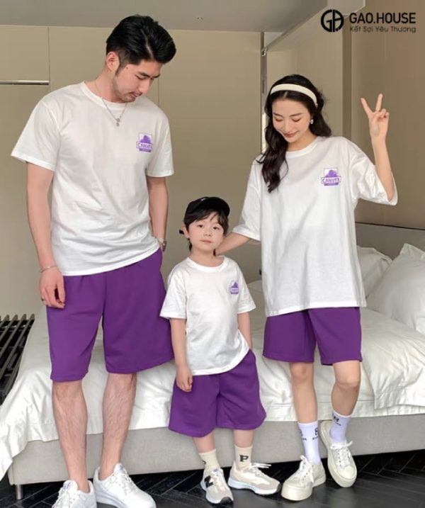 Áo đồng phục gia đình oversize