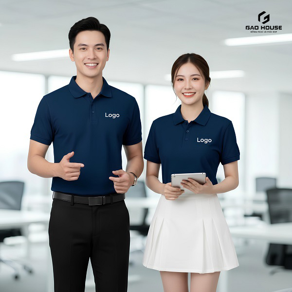 Áo Phông Đồng Phục Công Ty Màu Xanh