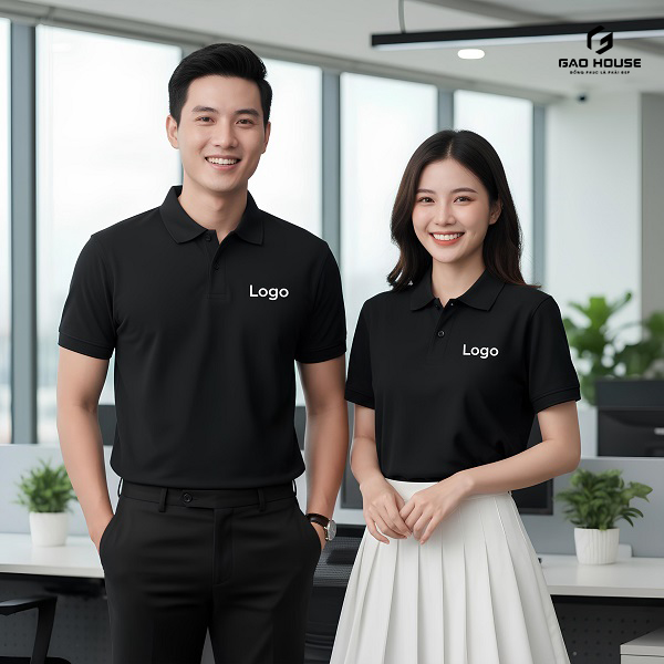 Áo Polo Đồng Phục Doanh Nghiệp Màu Đen