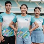 Đồng Phục Áo Phông Nhóm 3D Màu Xanh Mint Gradient